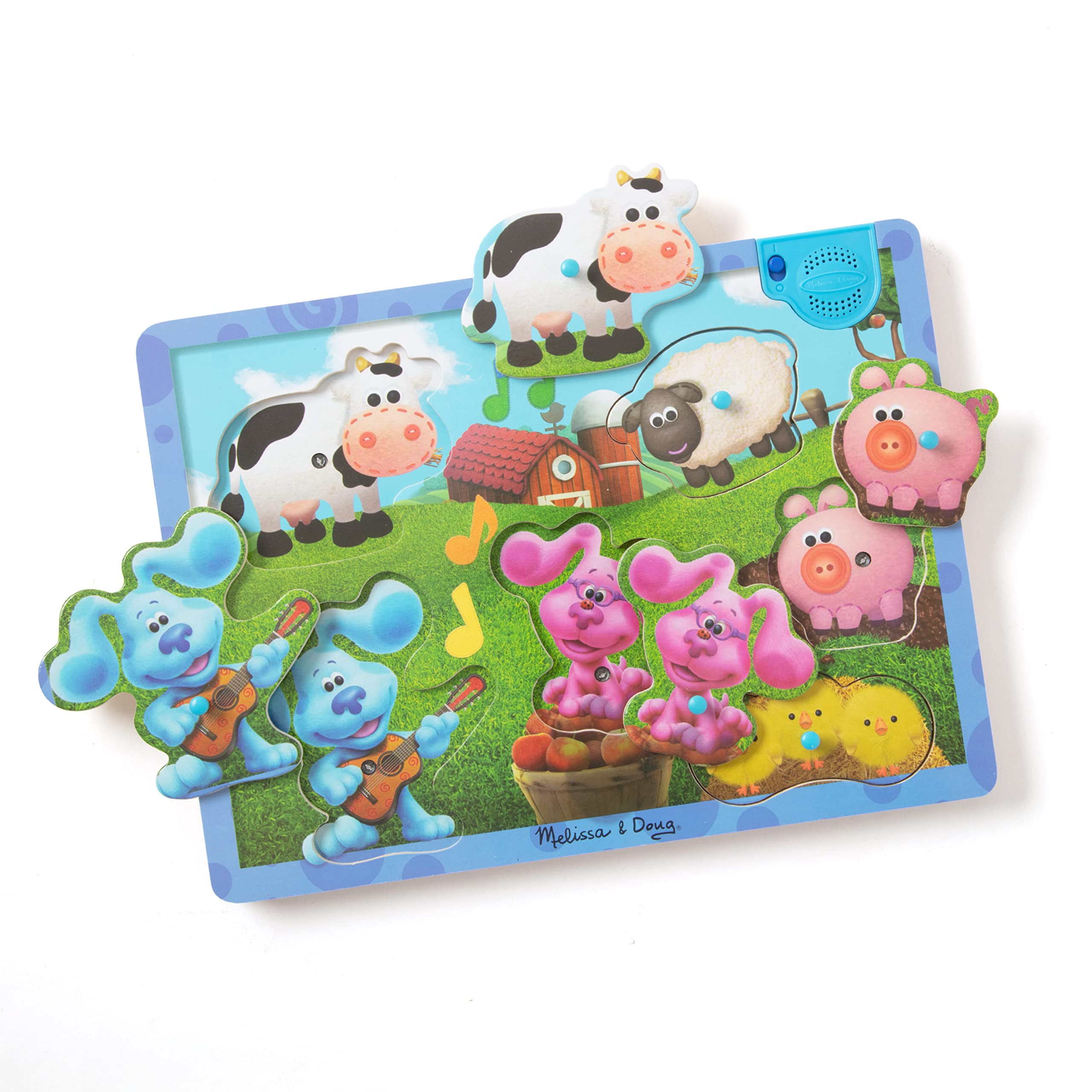 6-Piece Melissa & Doug Blue's Clues & You! Wooden Sound Puzzle (Musical Farm) $9.43 + Free Shipping w/ Prime or on $35+