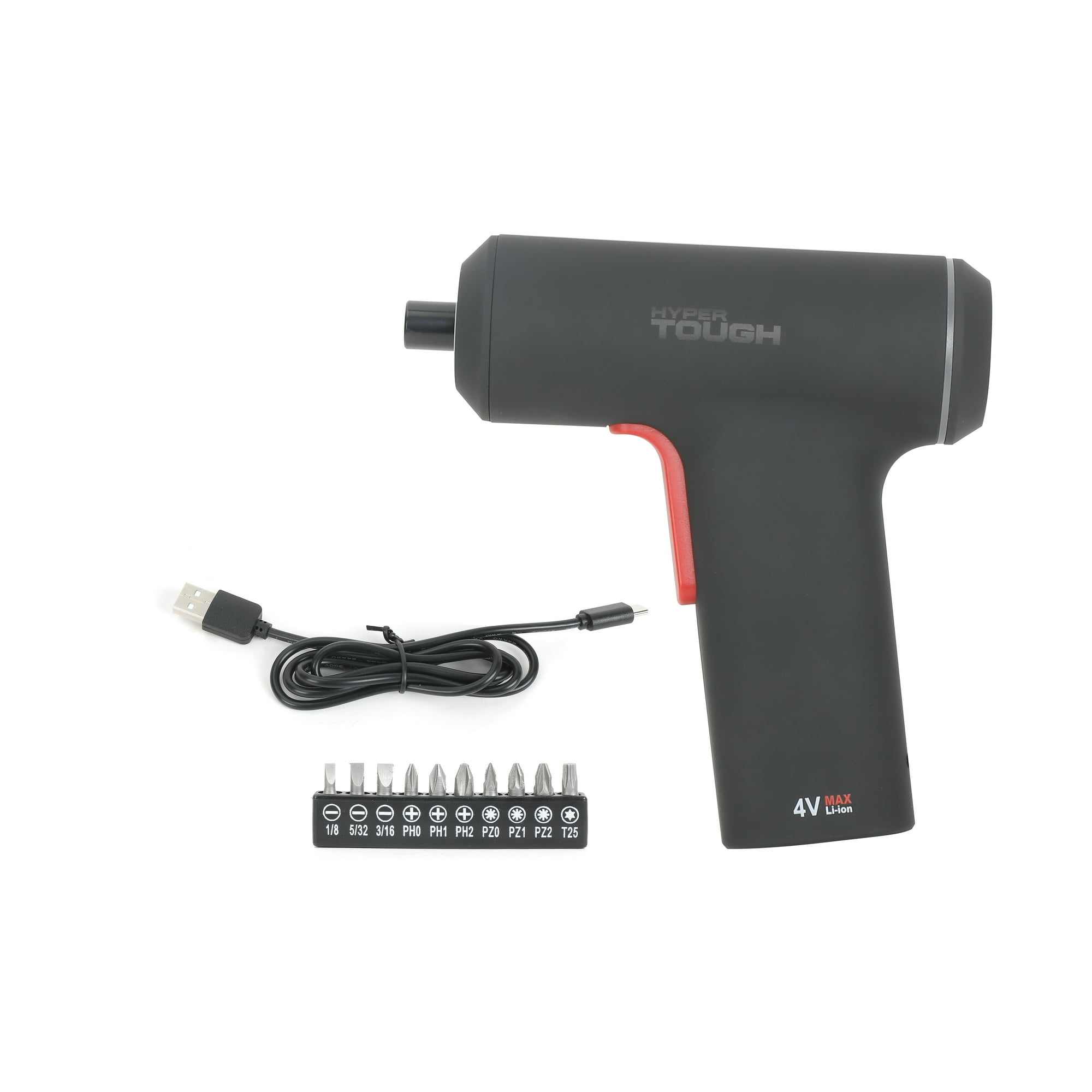 Hyper Tough 4 Volt Max Lithium Ion Cordless Screwdriver Angle or