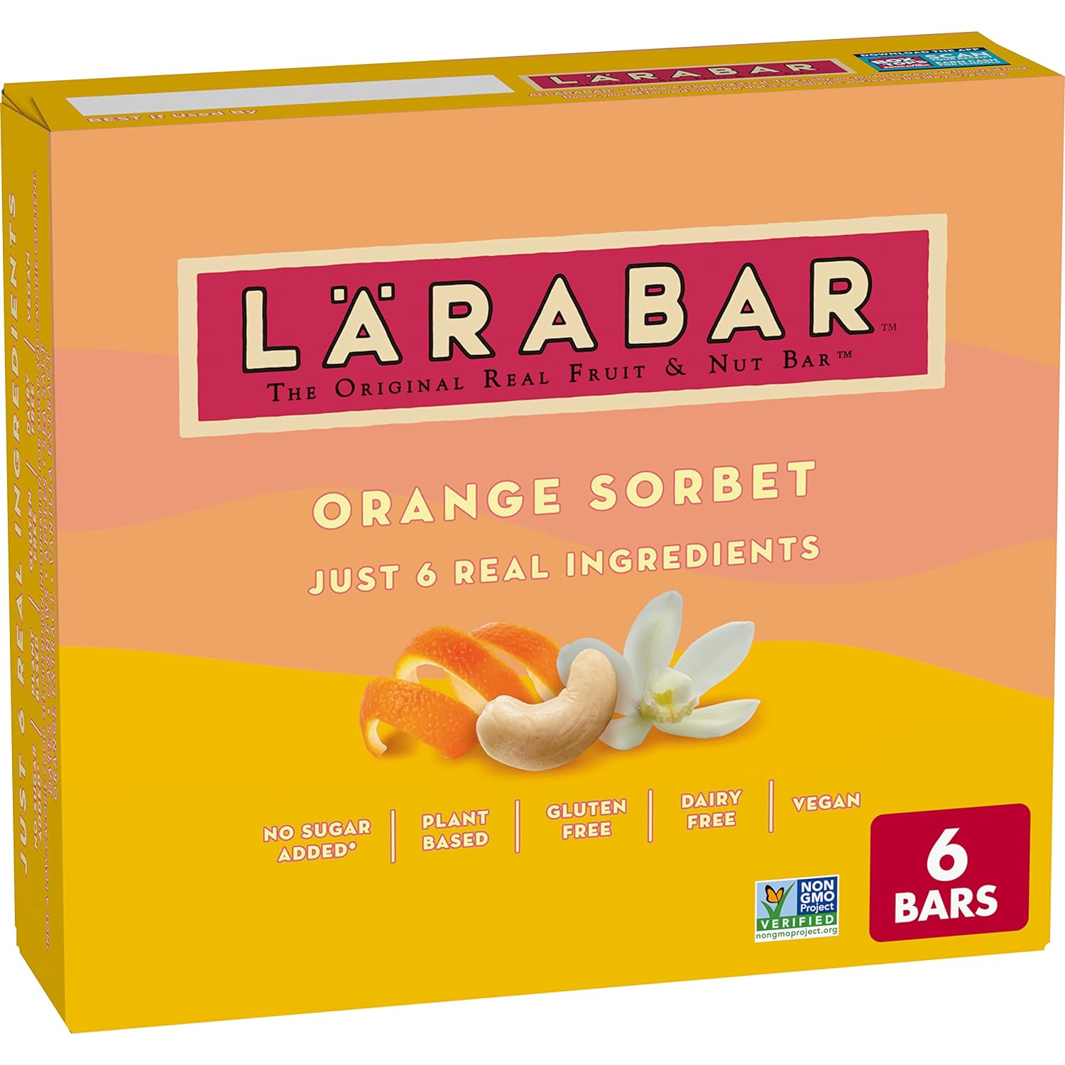 6-Count Larabar Orange Sorbet Bars $4.70 w/ S&S + Free Shipping w/ Prime or on $35+