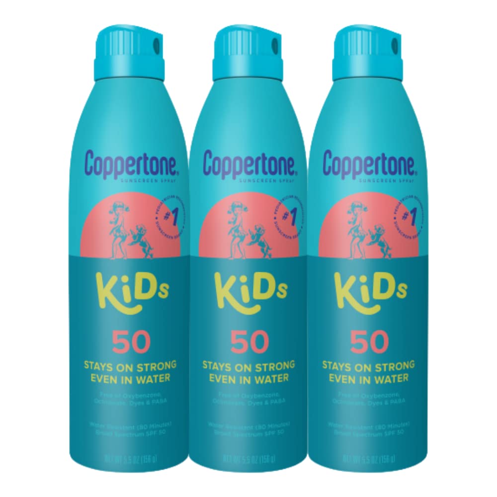 3-Pack 5.5-Oz Coppertone Kids Sunscreen Spray (SPF 50) $8.35 w/ S&S + Free Shipping w/ Prime or $35+