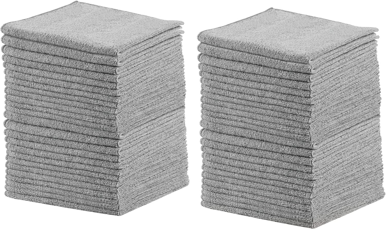 50 Pack 12 x12 Rubbermaid Microfiber Cloth Towels Grey 