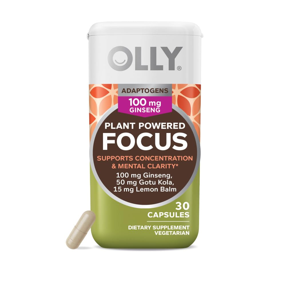 30-Count OLLY Plant Powered Focus Adaptogens Capsules $9 w/ S&S & More + Free Shipping w/ Prime or on $35+