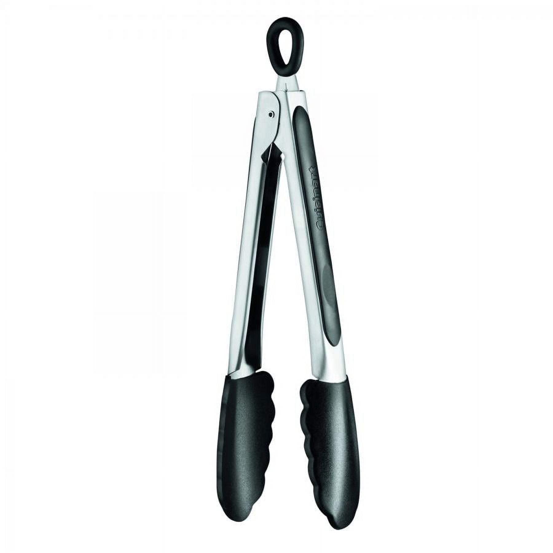 9" Cuisinart Stainless Steel Silicone-Tipped Kitchen Tongs (Black) $5.10 + Free Shipping w/ Walmart + or on orders $35+