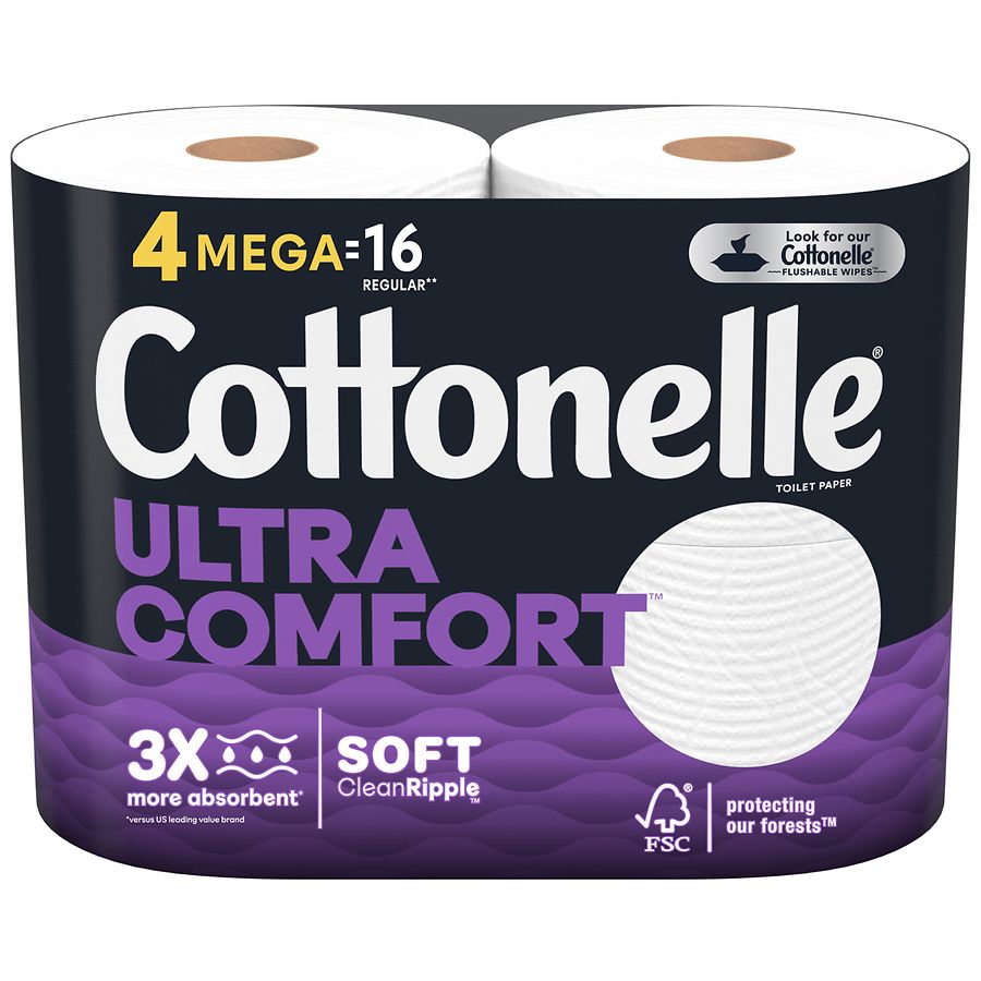 Walgreens 4Count Mega Rolls Cottonelle Toilet Paper (Ultra Comfort or