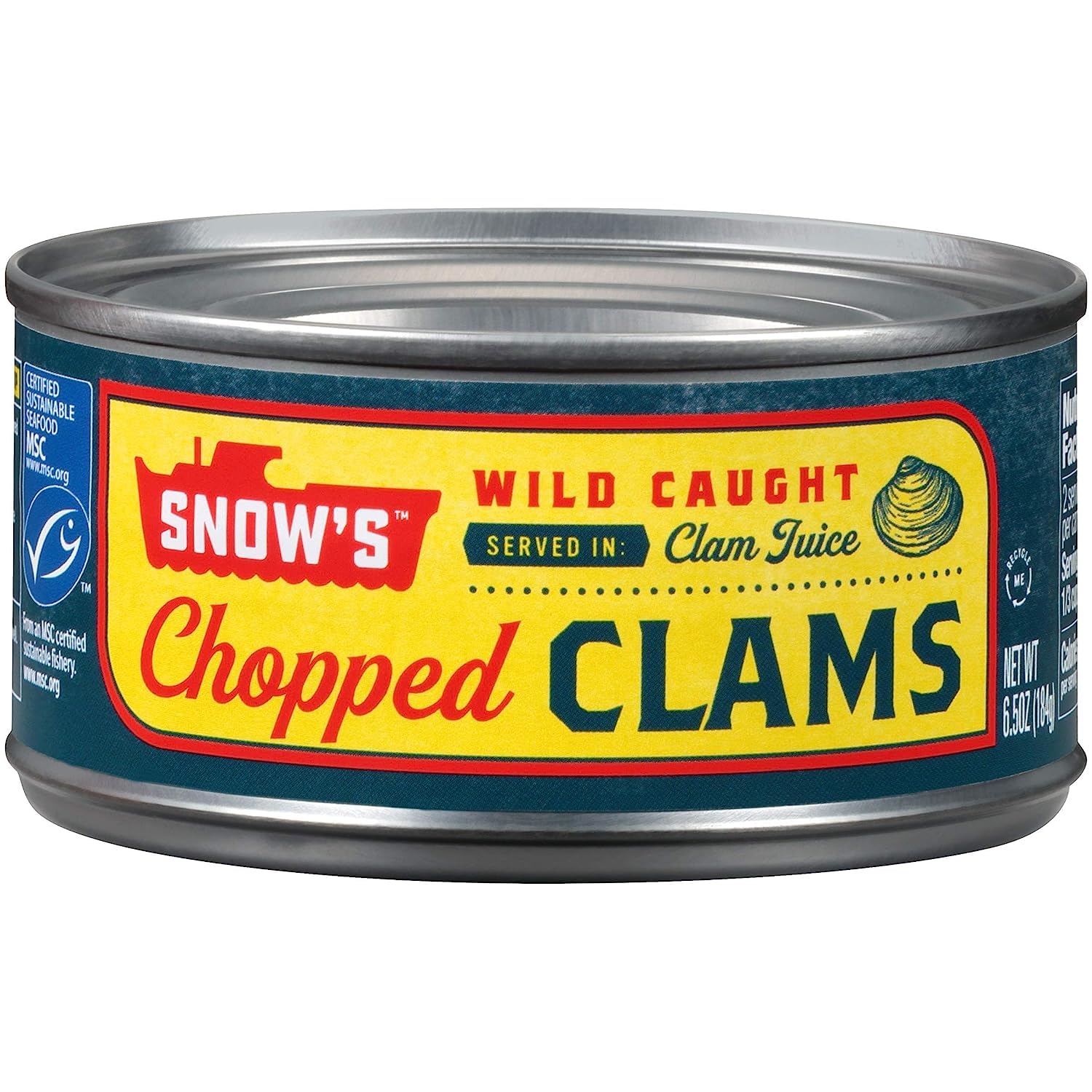 6-Pack 6.5-Oz Snow's Wild Caught Chopped Clams $5.95 w/ S&S + Free Shipping w/ Prime or on $35+