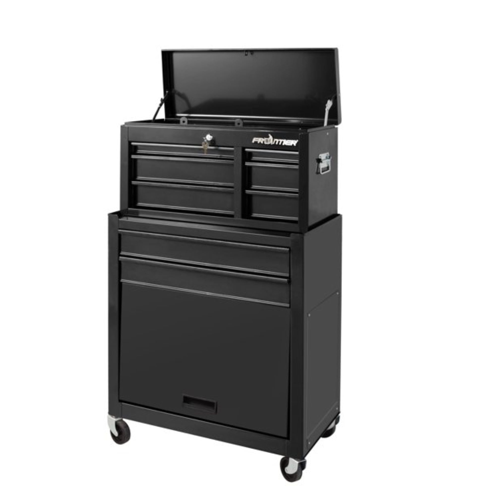 24" Frontier 5-Drawer Rolling Tool Chest and Cabinet Combo (Steel, Black) $149 + Free Shipping