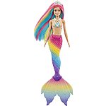 Barbie Dreamtopia Rainbow Magic Mermaid Doll w/ Water-Activated Color Change $9.55