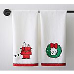 Set of 2 Peanuts Holiday Guest Towels (Snoopy) $8 + Free Shipping
