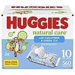 560-Count Huggies Natural Care Refreshing Baby Wipes (Cucumber/Green Tea) $11.50 w/ Subscribe &amp; Save