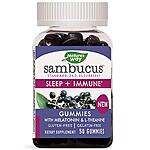 50-Count Nature's Way Sambucus Sleep + Immune Support Gummies with Melatonin and L-Theanine $4.85 w/ S&amp;S + Free S&amp;H w/ Prime or $25+
