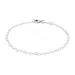 7&quot; Heart-shaped Chain Bracelet in Sterling Silver $27.50 &amp; More + Free Shipping