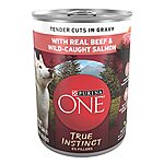 12-Pack 13-Oz Purina ONE True Instinct Tender Cuts Wet Dog Food (Beef & Salmon) $11.65 + Free S&amp;H on $49+