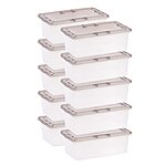 10-Pack 1.6-Gal. IRIS Snap Top Plastic Storage Box with Gray Lid $18.30 + Free Store Pickup