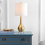 25&quot; JONATHAN Y Dylan Brass Metal/Crystal Teardrop Table Lamp $31.55 + Free Shipping