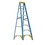 8' Werner Fiberglass Type 1 250-lb Load Capacity Step Ladder (Blue) $70 + Free Store Pickup
