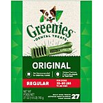 27-Pack GREENIES Original Regular Natural Dog Dental Care Chews Oral Health Dog Treats $16.85 w/ S&amp;S + Free Shipping w/ Prime or on $35+