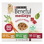 30-Pack 3-Oz Purina Beneful Wet Dog Food Variety Pack Cans (Medleys Tuscan, Romana &amp; Mediterranean Style) $12.05 w/ S&amp;S  + Free Shipping w/ Prime or on $35+