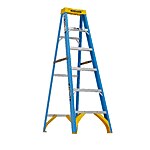 6' Werner Fiberglass Type 1- 250-lb Load Capacity Step Ladder (Blue, FS106) $49.88 at Lowe's w/ Free Store Pickup