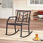 Mainstays Evry Bell Outdoor Metal Rocking Chair (Black) $49 + Free Shipping