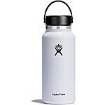 32-Oz Hydro Flask Stainless Steel Wide Mouth Insulated Water Bottle (White) $21