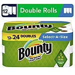 12-Count Bounty Select-A-Size Paper Towels (Double Rolls) $18 + Free Shipping