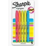 5-Pack Sharpie Stick Highlighter (Chisel Tip, Assorted) $2 + Free Shipping
