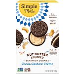 6.7-Oz Simple Mills Nut Butter Stuffed Sandwich Cookies (Cocoa Cashew Crème) $2.65 w/ Subscribe &amp; Save
