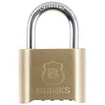 Brinks Solid Brass 50mm Resettable Combination Padlock w/ 1" Shackle $9 + Free Store Pickup