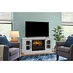 48&quot; StyleWell Spruce Hallow Freestanding Electric Fireplace TV Stand (White) $159 + Free Shipping
