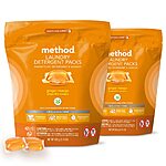 2-Bags 42-Pack Method Laundry Detergent Packs (Ginger Mango Scent, 84 Loads) $21 + Free S&amp;H w/ Prime or $35