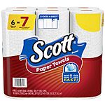 6-Pack Scott 65-Sheet Paper Towels $2.25 Free Store Pickup on $10+ Orders