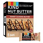 6-Count 1.3-Oz KIND Nut Butter Filled Bars (Honey Almond Butter) $3 &amp; More w/ Subscribe &amp; Save
