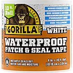 4&quot; x 10'  Gorilla Waterproof Patch &amp; Seal Tape (White) $10 + Free Shipping w/ Prime or on $35+