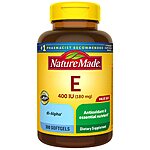 300-Count Nature Made Vitamin E 180 mg (400 IU) Softgels for Antioxidant Support $8.40 w/ S&amp;S + Free Shipping w/ Prime or on $35+