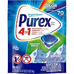 70-Count Purex 4-in-1 Laundry Detergent Pacs (Mountain Breeze) + $2.40 Amazon Credit = $8.95 w/ S&amp;S + Free Shipping w/ Prime or on $35+