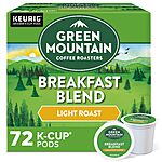 72-Count Green Mountain Coffee Roasters Single-Serve Keurig K-Cup Pods (Breakfast Blend) $23.95 w/ S&amp;S + Free Shipping w/ Prime or on $35+