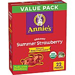 22-Pouch Annie's Organic Bunny Fruit Flavored Snacks Value Pack (Summer Strawberry) 4 Boxes for $22.95 w/ S&amp;S + Free Shipping w/ Prime or $35+