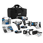 HART 20-Volt Cordless 4-Tool Combo Kit &amp; 200-Piece Drill &amp; Driver Accessory Kit, 16&quot; Storage Bag, Charger &amp; (2) 20-Volt 1.5Ah Lithium-Ion Battery $130 + Free Shipping