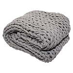 50&quot; x 60&quot; Silver One International Chunky Knitted Throw Blanket (Grey) $13.30  + Free S&amp;H w/ Walmart+ or $35+