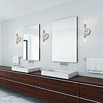 2-Light Better Homes &amp; Gardens Bathroom Vanity Fixture (Satin Nickel) $7.38  + Free S&amp;H w/ Walmart+ or $35+