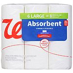 6-Ct Walgreens Absorbent Paper Towels or 9-Ct Complete Home Bathroom Tissue $2.50 + Free Store Pickup on $10+