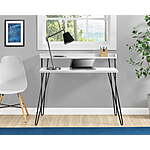 Mainstays Griffin Retro Computer Desk with Riser (White/Black) $43 + Free Shipping