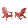 2-Pack Hampton Bay Folding Wood Patio Adirondack Chair (Chili) $99.60 + Free Shipping