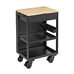 Husky Heavy Duty Welded Utility Cart with Wooden Top (Black) $179 + Free Shipping