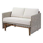 Better Homes &amp; Gardens Davenport Outdoor Loveseat Glider Bench (White &amp; Gray) $217 + Free Shipping