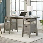 Sauder Trestle Executive Desk w/ Drawers (Mystic Oak) $125 + Free Shipping