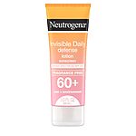 Prime Members: 3-Oz Neutrogena Invisible Daily Defense Fragrance-Free Sunscreen Lotion (SPF 60+) $8.91 w/ S&amp;S + Free Shipping