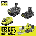 Ryobi One+ 18V Cordless 3-1/4&quot; Planer Kit w/ 2.0 Ah + 4.0 Ah Batteries &amp; Charger $79 + Free Shipping