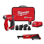 Milwaukee M12 Fuel 12V Brushless Cordless 3/8&quot; Drill Driver + M12 3/8&quot; Ratchet $169 + Free Shipping