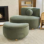 Better Homes &amp; Gardens Juliet Modern Velvet Chaise &amp; Storage Ottoman (Olive or Rose) $198 &amp; More + Free Shipping